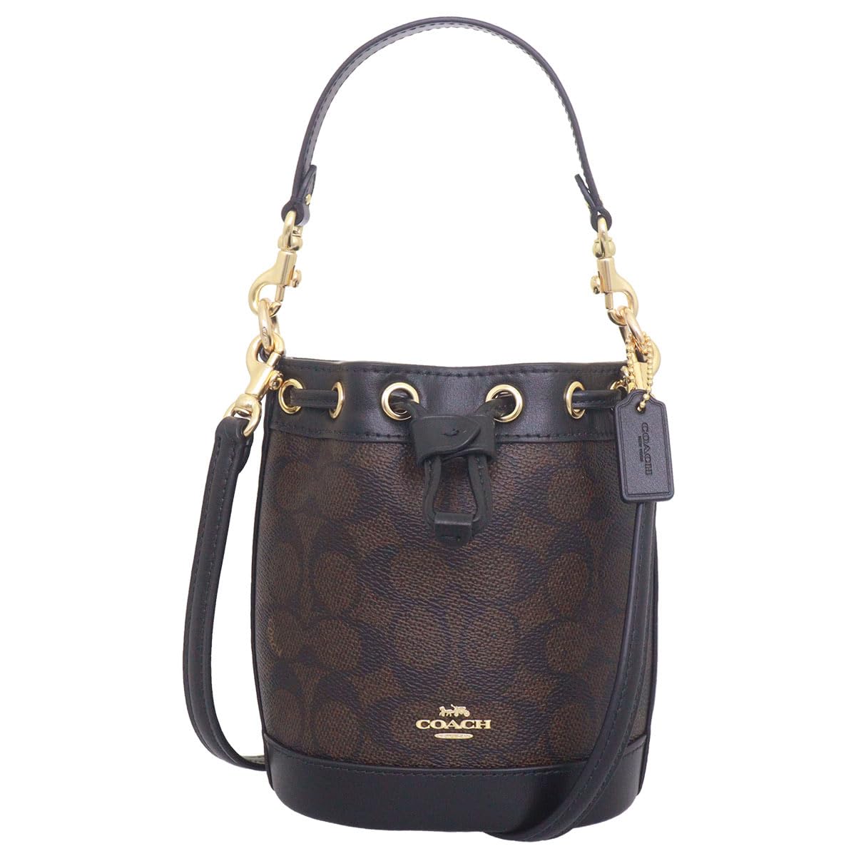 【未使用級】COACH スタッズ ショルダーバッグ ブラック HTC 未使用級】COACH スタッズ ショルダーバッグ ブラック HTC 未